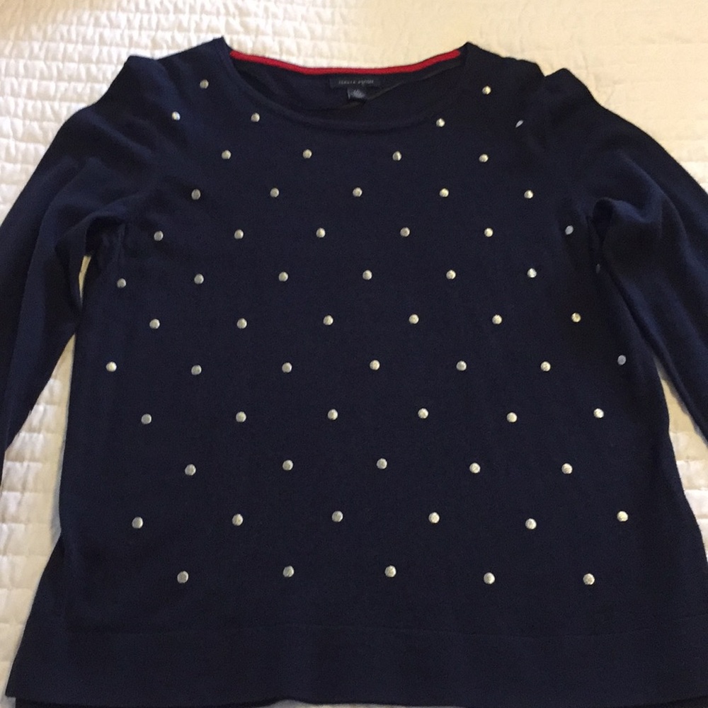 Tommy Hilfiger Navy sweater with silver dots